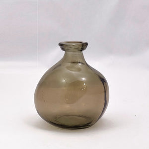 18cm Simplicity Blown Glass Vase, Smoke