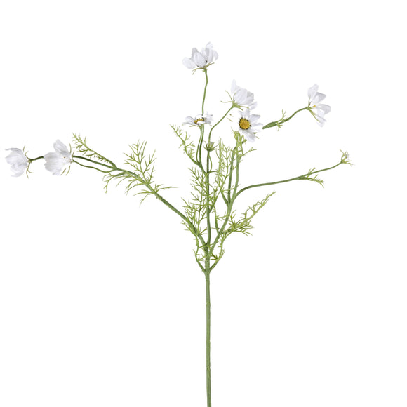With a bold style and fantastic handmade detail, this cosmos spray is a beautiful, striking floral piece for your home, adding a pop of colour to a room in a captivating white hue, can be used to bring depth and style to a floral arrangement.