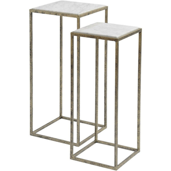 Tall Mylas Marble Side Table