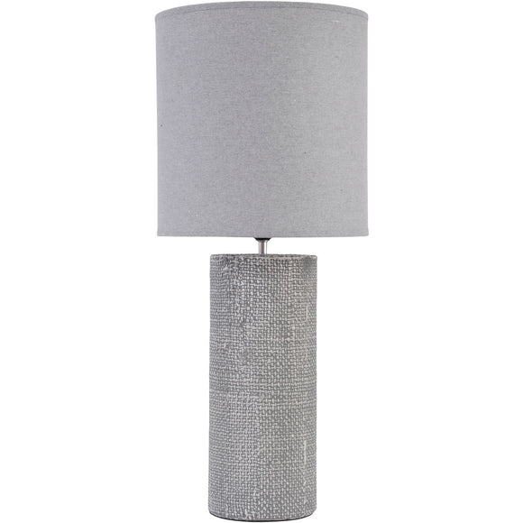 Tall Grey Textured Porcelain Table Lamp