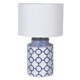 Blue Geometric Table Lamp