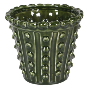 Olive Green Bobble Planter