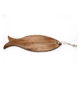 Rustic Wooden Fish Chopping Board