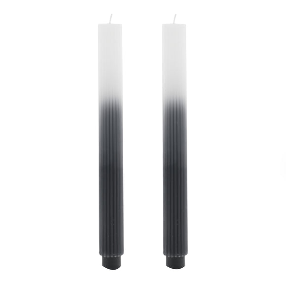 Ombre Dinner Candles, Charcoal
