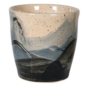 Hand Painted Speckled Wave Pot