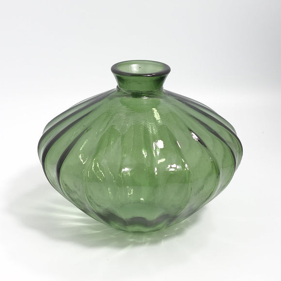 Fluted Ellipse Vase, Sage Green