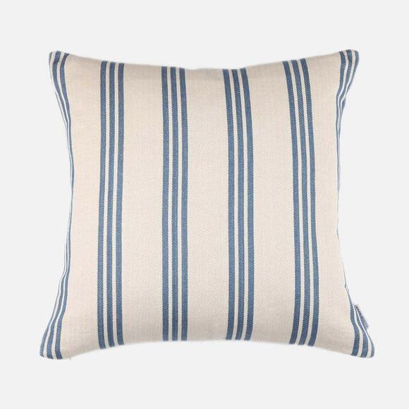 Narrow Stripe Blue Herringbone Cushion