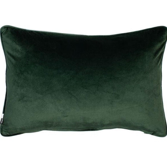 Luxe Rectangle Pine Green Cushion with feather pad