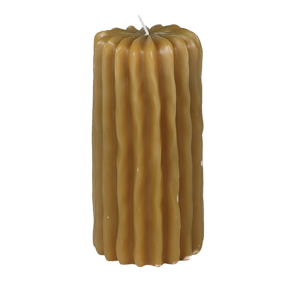 Ribbed Olive Candle