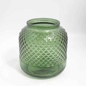 Diamond Hurricane Vase/Tealight Holder, Sage Green