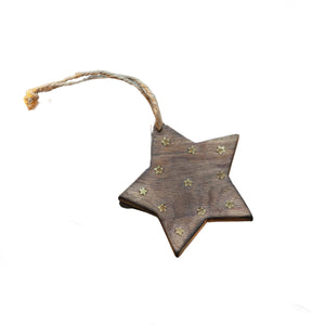 Wooden Star Decoration, Large