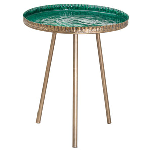 Brass Embossed Side Table