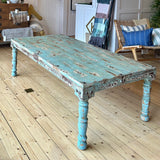 Distressed Aquamarine Table